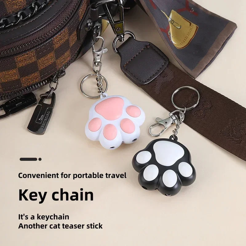 Rechargeable Cat Laser Toy – Interactive Paw Print Wand
